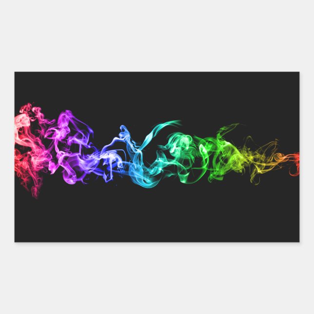Colourful Abstract Smoke - A Rainbow in the Dark Sticker (Front)