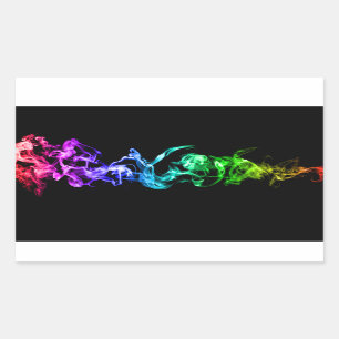 Colourful Abstract Smoke - A Rainbow in the Dark Sticker