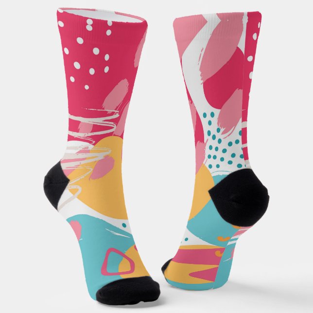 Colourful Abstract Socks (Angled)