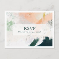 Colourful Abstract Song Request RSVP Postcard