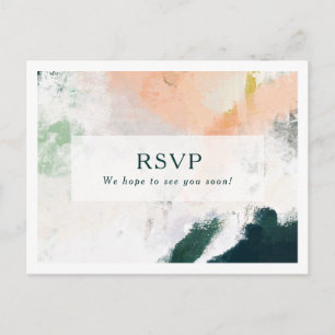 Colourful Abstract Song Request RSVP Postcard