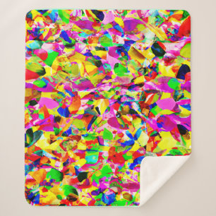 Colourful Abstract Spectrum Pattern Sherpa Blanket