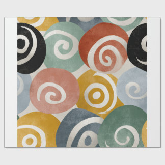 Colourful Abstract Spiral Wrapping Paper | Modern