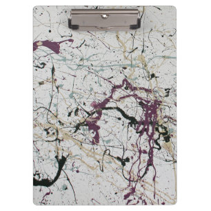Colourful Abstract Splatter Painting Clipboard