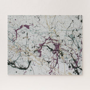 Colourful Abstract Splatter Painting Jigsaw Puzzle