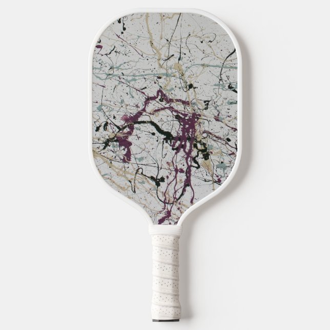 Colourful Abstract Splatter Painting  Pickleball Paddle (Front)