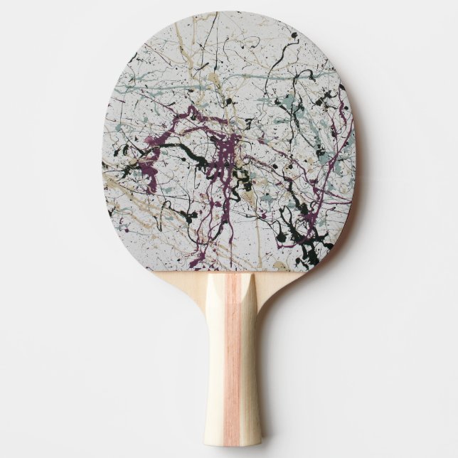 Colourful Abstract Splatter Painting Ping Pong Paddle (Front)