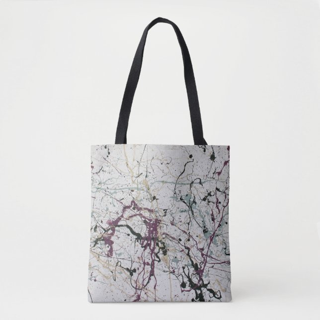 Colourful Abstract Splatter Painting Tote Bag (Front)