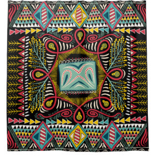 Colourful abstract: square pocket design.