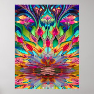 Colourful Abstract Stained Glass Poster