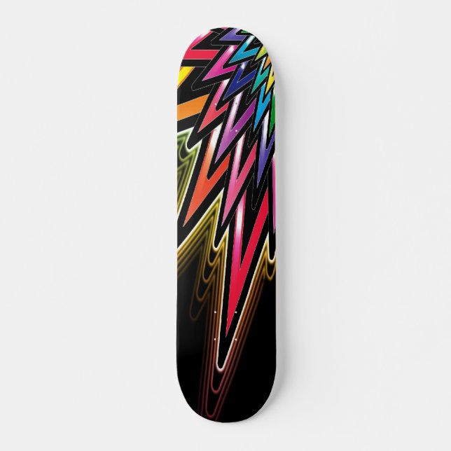 Colourful Abstract Star Skateboard (Front)