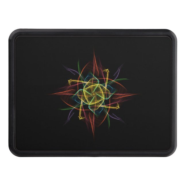 Colourful Abstract Star Trailer Hitch Cover (Front)