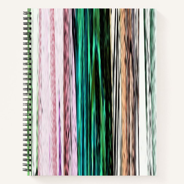 Colourful Abstract Stripes #123 Notebook (Front)