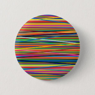 Colourful abstract stripes design 2 inch round button