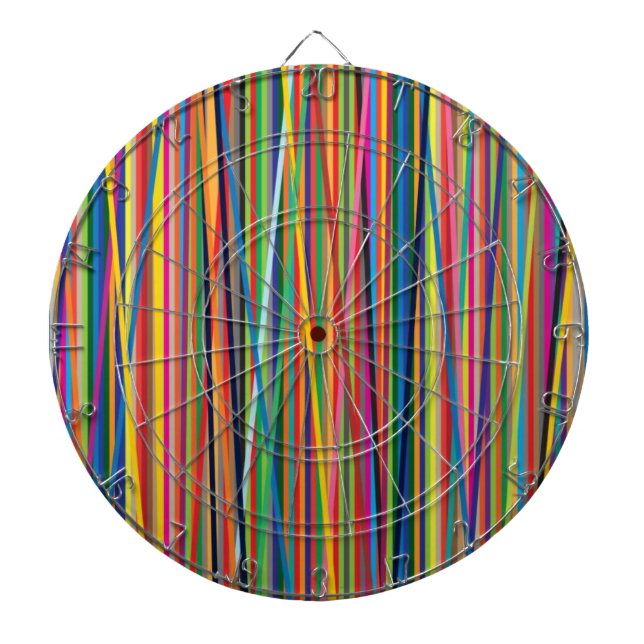 Colourful abstract stripes design adult cloth face dartboard (Front)