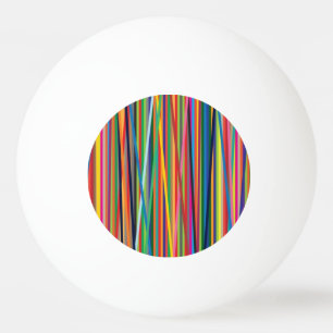 Colourful abstract stripes design adult cloth face ping pong ball
