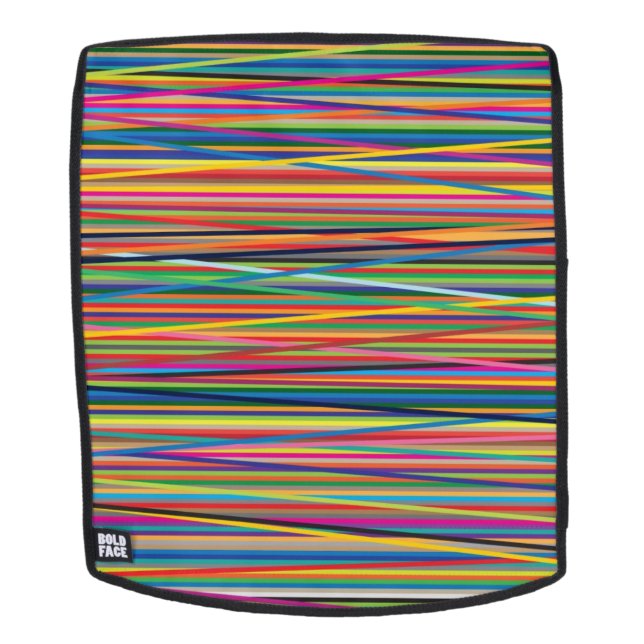Colourful abstract stripes design backpack (Removable Face)