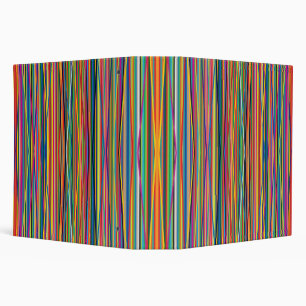 Colourful abstract stripes design binder