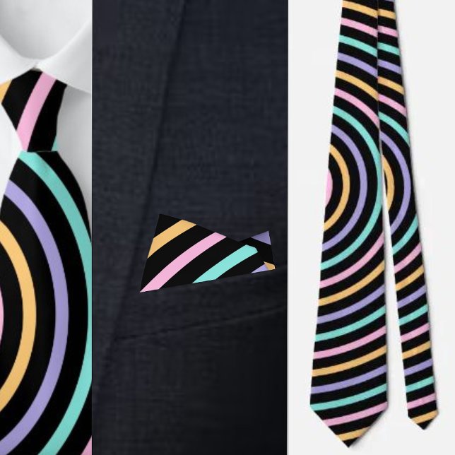 Colourful Abstract Stripes Pattern          Tie (Creator Uploaded)