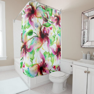 Colourful Abstract Summer Lily Watercolors