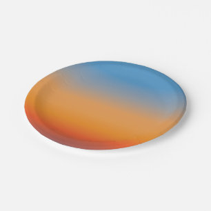 Colourful Abstract Sunset Beach Sky  Paper Plate