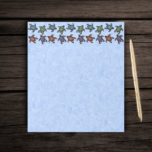 Colourful Abstract Swimming Turtles Notepad