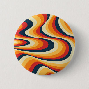 Colourful abstract swirl design 2 inch round button
