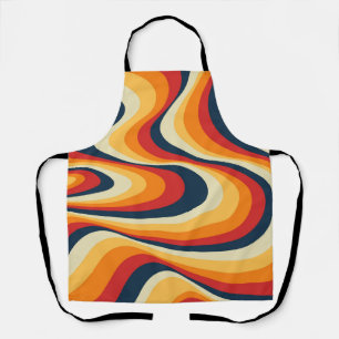Colourful abstract swirl design apron