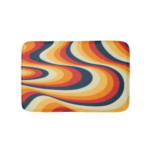 Colourful abstract swirl design bath mat