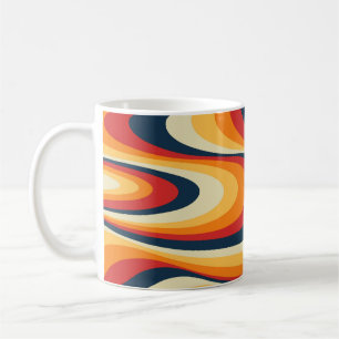 Colourful abstract swirl design coffee mug