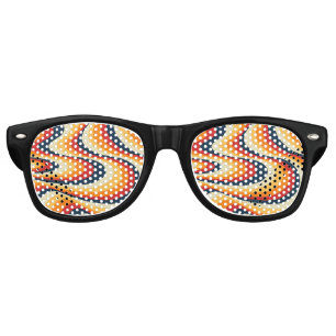 Colourful abstract swirl design  retro sunglasses