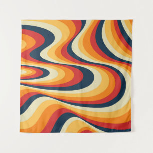 Colourful abstract swirl design tapestry