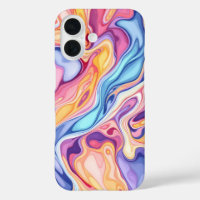 Colourful Abstract Swirl Fluid Pattern 