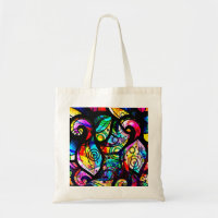 Colourful Abstract Swirls And Circles Design