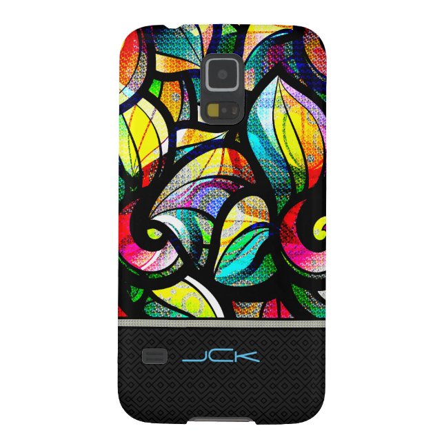 Colourful Abstract Swirls Stained Glass Look Case-Mate Samsung Galaxy Case (Back)