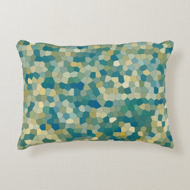Colourful Abstract Texture Pattern Accent Pillow (Front)