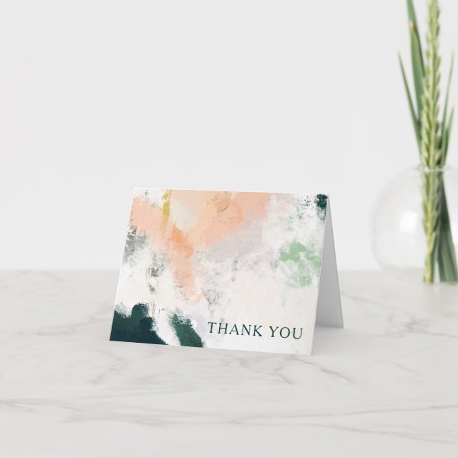 Colourful Abstract Thank You Card (Front)