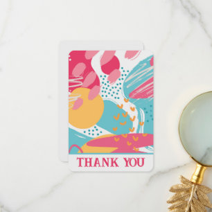Colourful Abstract Thank You Card