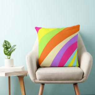 Colourful abstract throw pillow