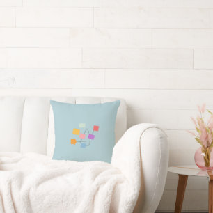 Colourful Abstract Throw Pillow