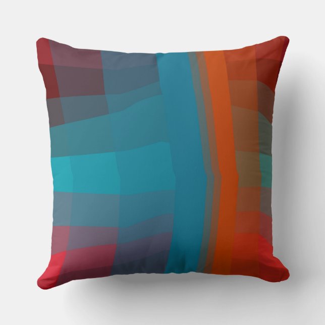 Colourful Abstract Throw Pillow (Back)