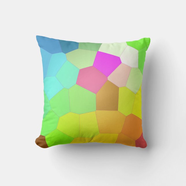 Colourful Abstract Throw Pillow (Front)