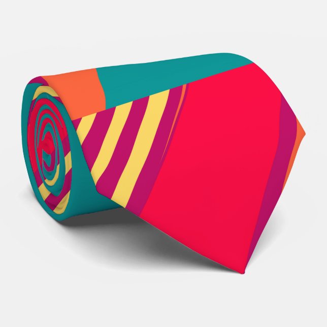 Colourful Abstract    Tie (Rolled)