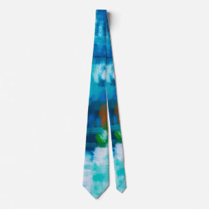 Colourful Abstract Tie Blue for Homecoming or Prom
