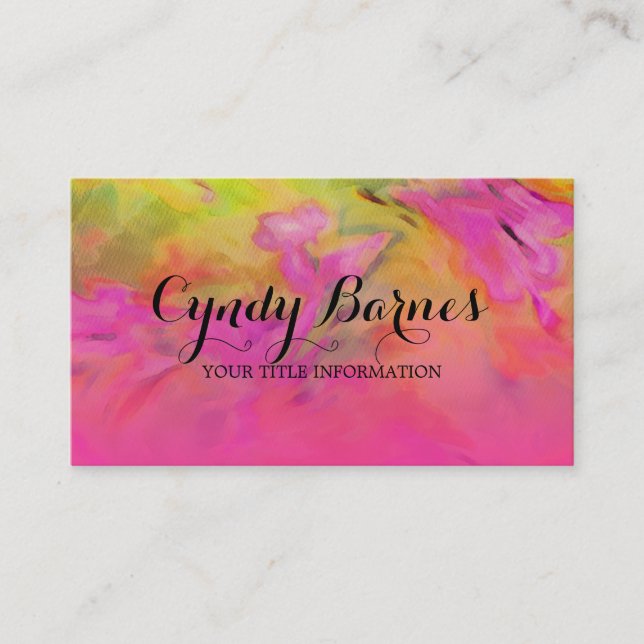 Colourful Abstract Tie Dye Pattern Business Card (Front)