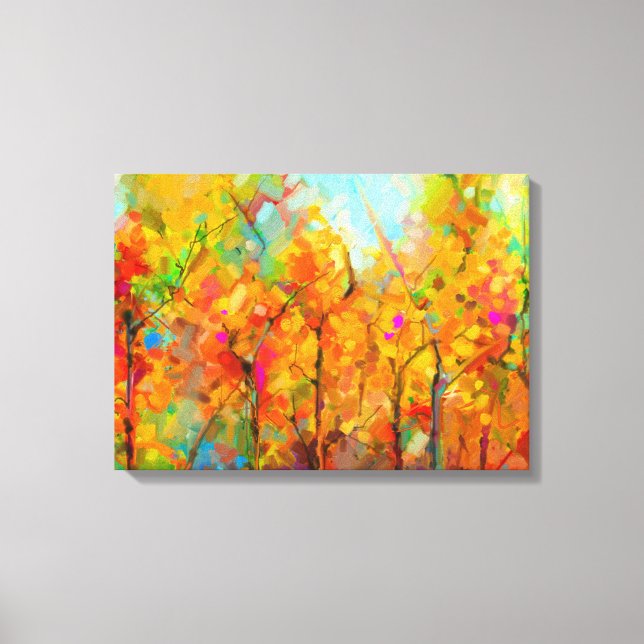 Colourful Abstract Trees In The Forest Wall Art (Front)