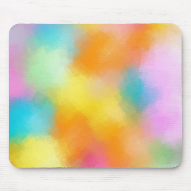 Colourful Abstract Trendy Modern Custom Template Mouse Pad (Front)