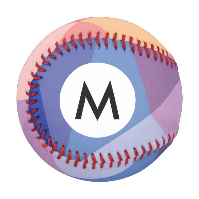 Colourful Abstract Triangle Pattern Baseball (Front Left)