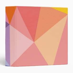 Colourful Abstract Triangle Pattern Binder
