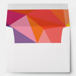 Colourful Abstract Triangle Pattern Envelope